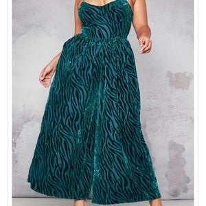 Pretty Little Thing Velvet Jumpsuit